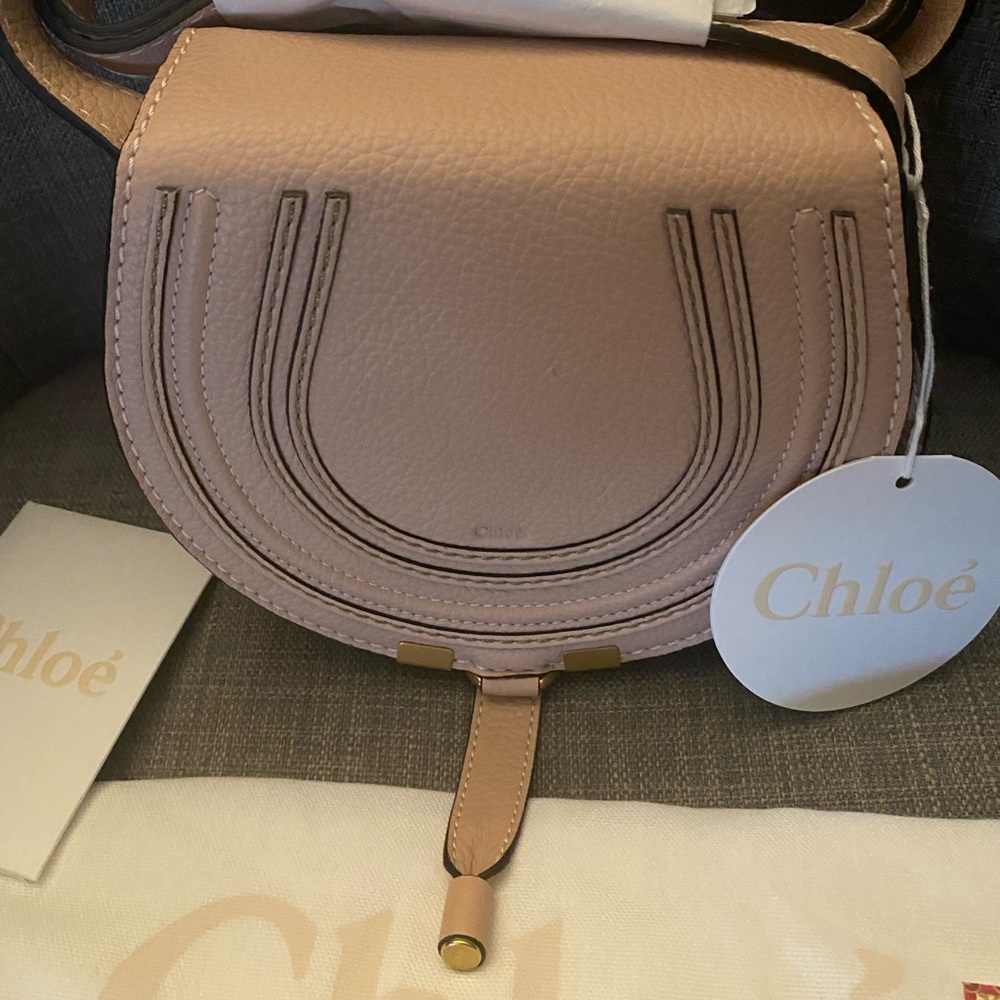 ***SOLD*** NWT Marcie Mini Saddle Crossbody Blush Nude - Picture 2 of 13